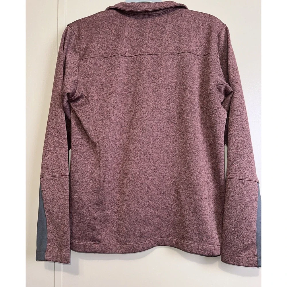The‎ North Face fleece Men's Size Small Burgandy 1/2 Zip Pullover